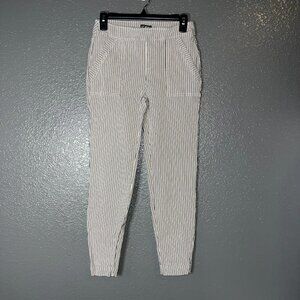 SOHO Striped Pull-On Pants Women’s W28 L33 Cropped Casual Cotton Blend